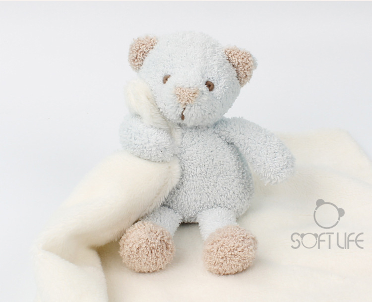unisex blue and brown bear - soother